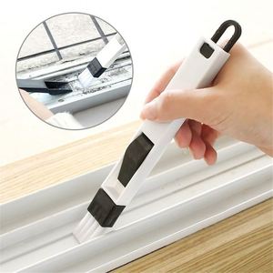 Brosse de nettoyage pour rainures de portes et fenêtres de cuisine et salle de bain avec pelle à poussière, brosse pour interstices, brosse pour clavier L0477 - Product Image 4