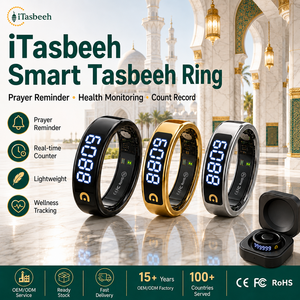 Wholesale Smart Azan Alarm Digital Tasbeeh Counter Ring with App Control BT for Muslim Prayer Tracking Zikr Ring - Product Image 5