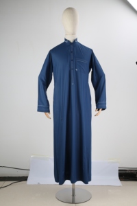 Túnica Musulmana de Lujo, Modesta, en Varios Colores, de Poliéster de Alta Calidad, Estilo Dubái, Arabia, Jubbah, Arabia Saudita, Marroquí, Thobe para <span class=keywords><strong>Hombre</strong></span> - Product Image 3