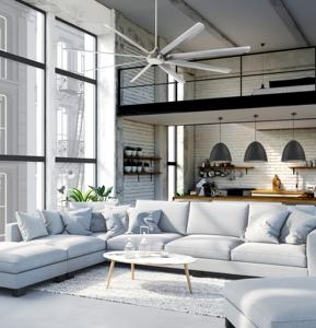 100in Matt Black 6-Speed Ceiling <b>Fan</b> 6 Blades DC Motor Remote Control for Exterior House Porch Gazebo Metal Material Electric - Product Image 6