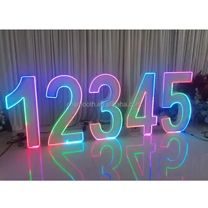 Changing color RGB neon sign 4ft giant led light up marquee number for party decoration