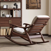 Neuer Massivholz-Schaukel stuhl im chinesischen Stil Entspannendes Zuhause Adult Recliner Living Room Adult Balcony Lounge Chair