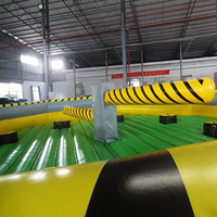 Parcours d'obstacles gonflable Meltdown Game, machine d'obstacles rotative avec matériau PVC et installation facile pour usage commercial