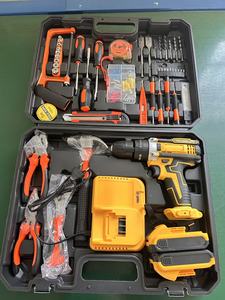 Nuovo Arrivo: Kit Combinato Trapano Avvitatore <span class=keywords><strong>Multifunzione</strong></span> Senza Fili, Set di Utensili per Casa e Lavorazione del Legno per Artigiani e Meccanici, Alimentato a Batteria, Certificato CE - Product Image 3