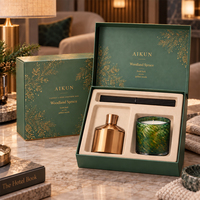 AIKUN Fabricant – Coffret Cadeau Personnalisé avec Étiquette Privée, Options de Parfums Multiples, Diffuseur à Bâtonnets Longue Durée