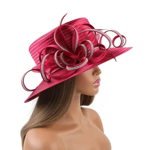 Chapeaux d'église de qualité supérieure Accessoires pour cheveux Chapeau de mariage parfait Camouflage Fascinators de voyage Chapeaux pour dames Femmes