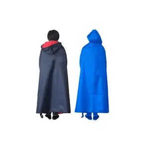 Wearable 100% Waterproof Windproof Stadium Picnic Sports Hooded Blanket Poncho with Stuff Sack