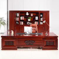 Bureau de direction moderne LBZ-43 - Bureau modulaire extensible en bois écologique de luxe pour PDG/directeur