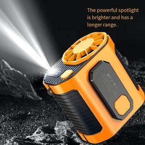 Ventilateur portable rechargeable USB XKC pour le <span class=keywords><strong>camping</strong></span> et les voyages, à clipser sur la ceinture, mini, compact, avec batterie externe intégrée - Product Image 2