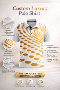 Camiseta Polo Sublimada Personalizada para Hombre, Patrón de Puntos en Degradado, Poliéster y Spandex, Absorbe la Humedad, Ropa de Equipo OEM - Product Image 3