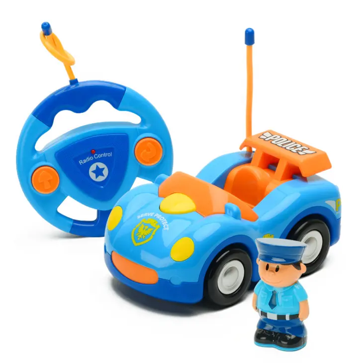 Cartoon R/C Police Car e Race Car Radio Control giocattoli per bambini