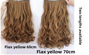 Peluca de una Pieza para Mujer, de Seda Sintética Resistente al Calor, Voluminosa, <span class=keywords><strong>Invisible</strong></span>, sin Marcas, Cabello Largo y Rizado - Product Image 6