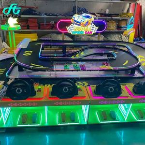 เครื่องเล่นรถแข่ง RC สแตนเลส 6 ที่นั่ง สนุก กำไรดี เหมาะสำหรับห้างสรรพสินค้า เกมแข่งรถสำหรับเด็ก ภาษาอังกฤษ - Product Image 4