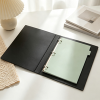 Carpeta de Archivo con Clip de 3 Anillos, Personalizada con Logotipo, de Cuero PP, para Impresión, Suministros de Oficina para Hoteles, Guía de Servicios A4, Carpeta de Archivo Comercial