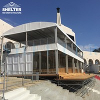Tente à double étage pour événements commerciaux avec structure en aluminium et parois en verre à vendre
