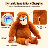 Robot singe en peluche interactif multilingue avec chat vocal intelligent, compagnon intelligent, jouet en peluche rechargeable, cadeau éducatif pour enfants