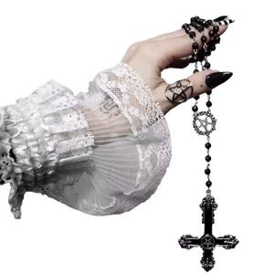 Pentagrama Cruz invertida Rosario Baphomet oculto gótico de joyería satánica collar de diablo joyería gótica tradicional collar hecho a mano - Product Image 3