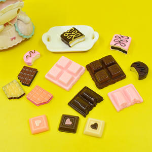 Accessoires en résine pour bricolage, série gâteau au chocolat, jouets alimentaires, accessoires de jeu d'imitation, matériaux faits à la main - Product Image 1