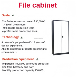 Meuble de bureau en acier démontable, armoire de classement en acier à 2 portes, spécifications, armoire de rangement métallique - Product Image 2