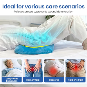 Cuscino Aiwecare per Prevenzione Piaghe <span class=keywords><strong>da</strong></span> <span class=keywords><strong>Decubito</strong></span>, Traspirante, a Forma di <span class=keywords><strong>Ciambella</strong></span>, per Anziani - Product Image 1