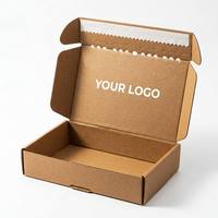 Boîte express à fermeture éclair en carton ondulé personnalisée, matériaux recyclés, emballage coloré pour chaussettes, tampons - Carton plat personnalisé