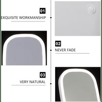 Miroir de maquillage rechargeable avec lampe de table, commande tactile et 3 modes d'éclairage, miroir de vanité pliable portable HD anti-traces de doigts, cadeau
