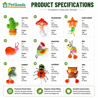 Jouet pour chat en peluche à la menthe poivrée, 3 styles (insecte, cactus, hibou), résistant aux déchirures, interactif, pour chatons et chats d'intérieur, OEM