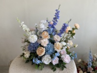 Arrangements floraux artificiels en soie personnalisés de 30 cm à 80 cm, grandes boules de fleurs blanches pour centre de table de mariage