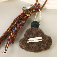 Porte-clés en peluche Guitare Nuage, breloque de sac en corde tressée à la main avec pompon, pendentif de sac à dos esthétique et mignon, cadeau pour filles, vente en gros