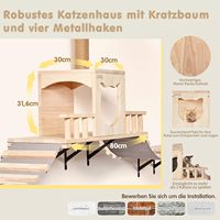 Étagère murale en bois écologique de luxe de haute qualité pour chat modulaire avec marches et étagères