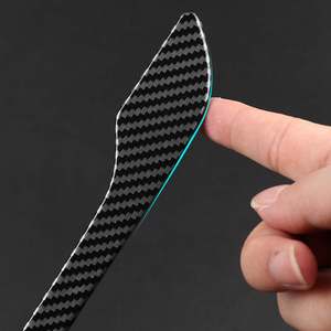 Oferta Especial: Adhesivos Decorativos de Fibra de Carbono para Manijas de Puerta, Repuestos para Tesla Model 3, Accesorios Interiores para Auto - Product Image 5