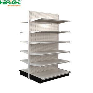 Estantería Metálica para Supermercado, Panel Perforado, Expositor Minorista, Góndola para Tienda de Comestibles, Pasillo - Product Image 1