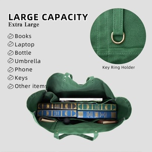 Hot Selling Factory Eco Recycled Extra <b>Large</b> Size <b>Canvas</b> Cotton Custom logo Grocery Tote <b>Bags</b> - Product Image 5