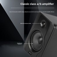 Speaker Monitor Studio Aktif QS-500 Seri 5 Inch Bluetooth 2-Way 70W untuk Rekaman, Studio Rumah, dan Pemantauan Audio Desktop