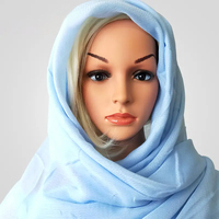 Fabricant de tissu à haute torsion 100% Polyester musulman soudanais femmes Voile Toub musulman japonais Voile tissu pour écharpe