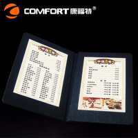 Porte-menu en cuir A4 avec éclairage LED, pour bar, restaurant, hôtel, fête, vin, boissons, nourriture, support de livre, menu de table avec éclairage LED