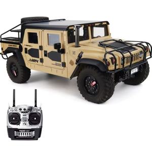 <span class=keywords><strong>HG</strong></span> P415A 1/10 2.4G 4x4 4WD Todoterreno Camioneta Metálica de Radiocontrol Hum H1, Coche Militar de Juguete de Alta Velocidad, Gran RC 4x4 Crawler - Product Image 1