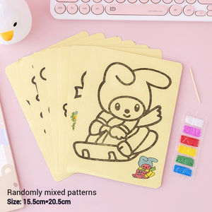 ชุดภาพวาดทรายสำหรับเด็กแบบทำมือพร้อมตัวต่อสำหรับเด็กลายการ์ตูนสติกเกอร์ศิลปะทราย - Product Image 5