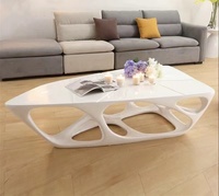 Table à thé creuse en plastique renforcé de fibre de verre créative nordique table à thé en forme d'arbre racine table à thé triangulaire table de négociation de conception