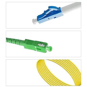 High Quality Simplex OS2 Single Mode LC/UPC to SC/APC Fiber Optic Cable Jumper for Data Centers Router Switches Transceivers