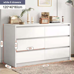 Armoire en bois blanc moderne Lumio, grande capacité de rangement, pour chambre à coucher, salon, salle à manger, table d'appoint, commode, durable - Product Image 5