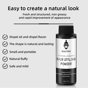 OEM, текстурная пудра для мужчин для всех типов волос, добавляет объем и текстуру, не липкая пудра для волос на основе - Product Image 6