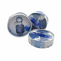 Tube cylindrique en papier écologique de luxe pour parfum, tube rond pour soins de la peau, huile essentielle, flacon d'échantillon de parfum 50 ml, emballage