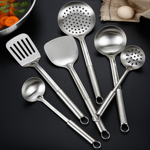 Stainless Steel Slotted Spoon With Hollow Handle For Cooking Stir Fry Soup Hot Pot Ladle Kitchen Utensil 201 Spatula And Ladle - Product Image 2