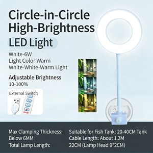 Lampe LED USB Baiyi AQ055 Mini à Spectre Complet 6W avec Minuteur et Clip pour Aquarium, Idéale pour Plantes Aquatiques et Poissons Betta - Économe en Énergie - Product Image 5