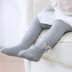 Çocuk külotlu sonbahar yeni bebek kız tozluk penye pamuk çift iğne bebek açık dosya pantolon tayt - Product Image 2