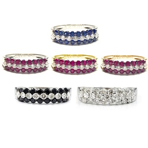 Hong Kong Fournisseur Anniversaire Conception Simple Bijoux De Mariée Or Blanc Massif 18k De Haute Qualité Diamant Bague Rubis Bijoux - Product Image 4