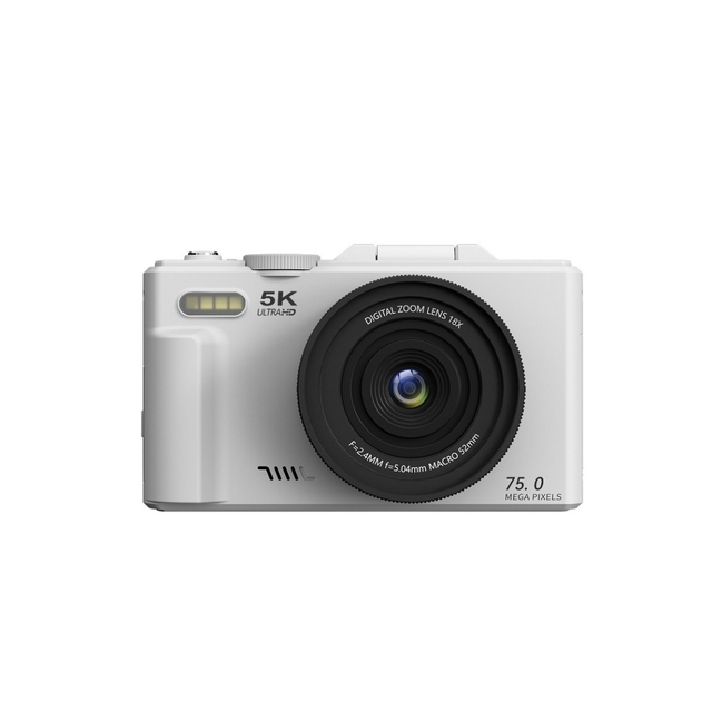 4K Retro Micro Digital Camera with Single CCD Rotating Screen HD Feature for Student Parties Selfies Supports SD Memory Card