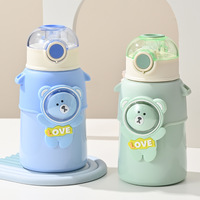 Nouveau mignon enfants en acier inoxydable 316 isolé sous vide Thermos tasse Portable ours tasse pour étudiants Internet de grande valeur