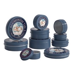 กระป๋องอะลูมิเนียมสีสันสดใสสำหรับใส่เครื่องสำอาง พร้อมฝาปิด - Product Image 1